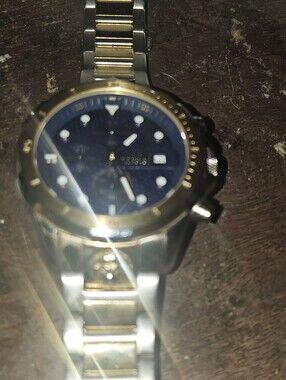 Versace Two-Tone Blue Dial Men's Watch